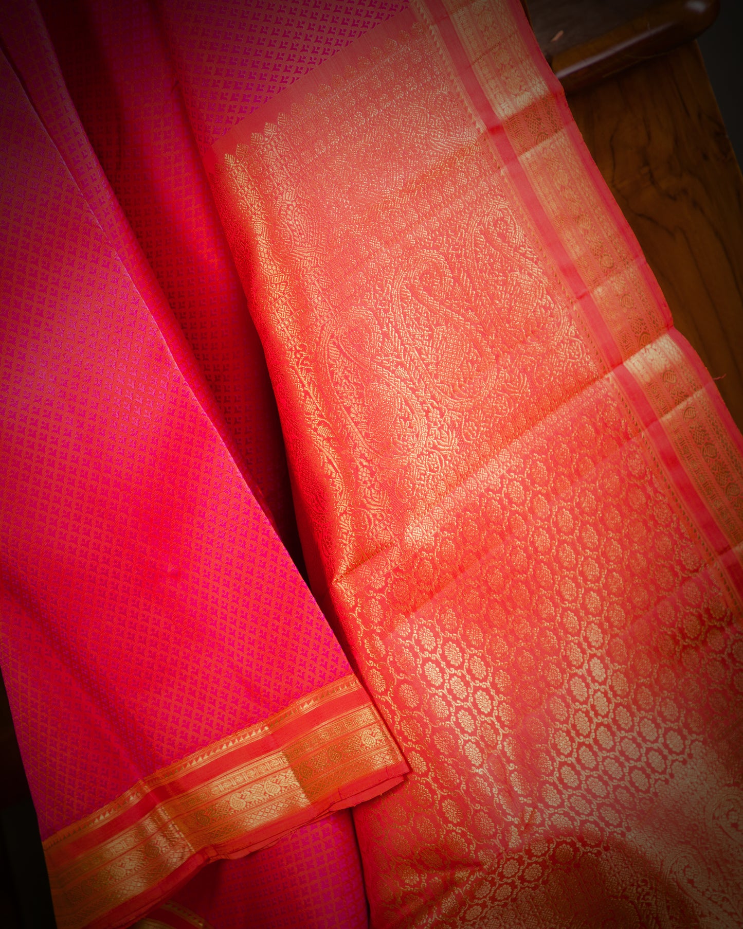 Vishitrang Pink Kanjivaram Silk Sari NT-26-001