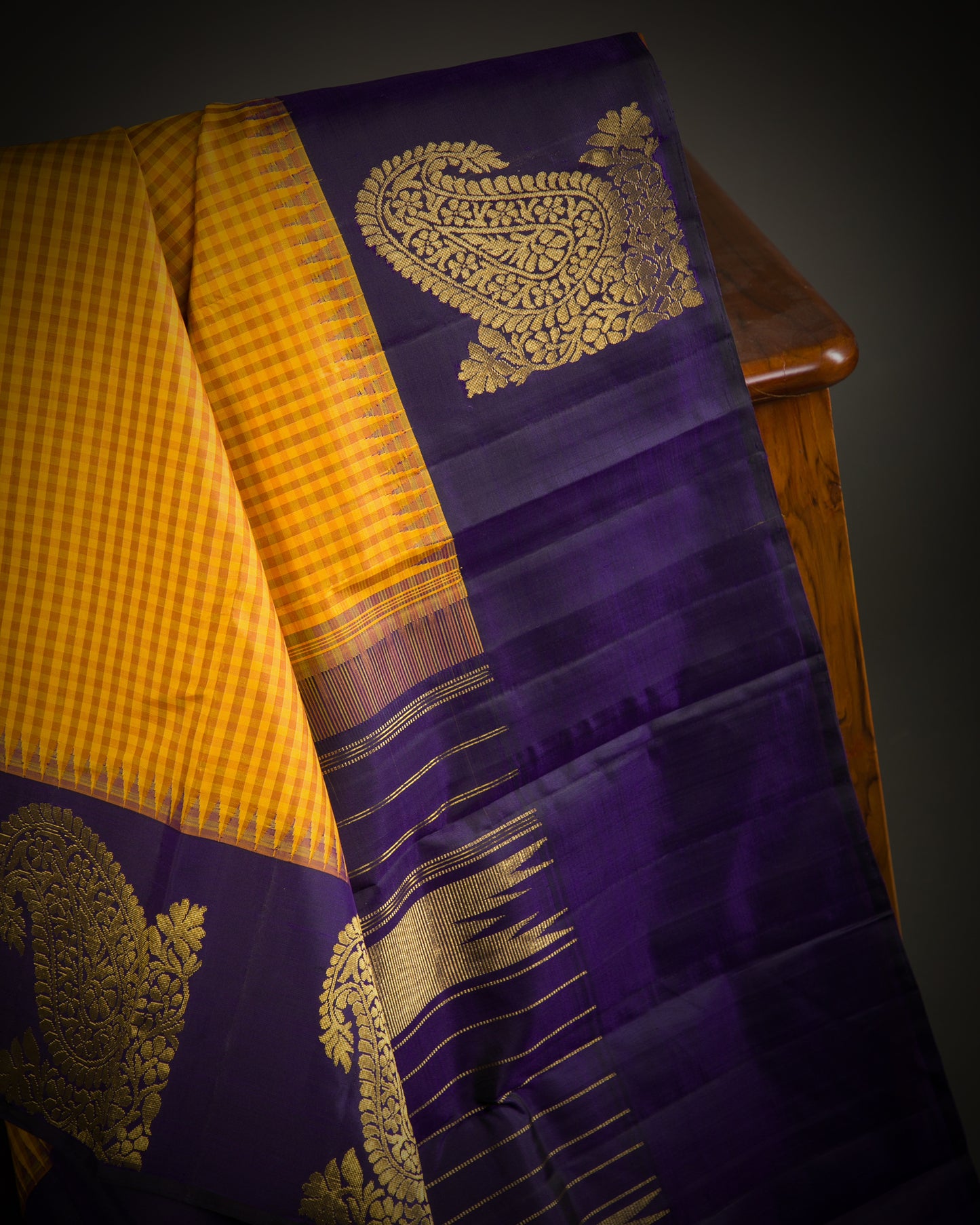 Vishitrang Yellow Kanjivaram Silk Sari ML-26-001