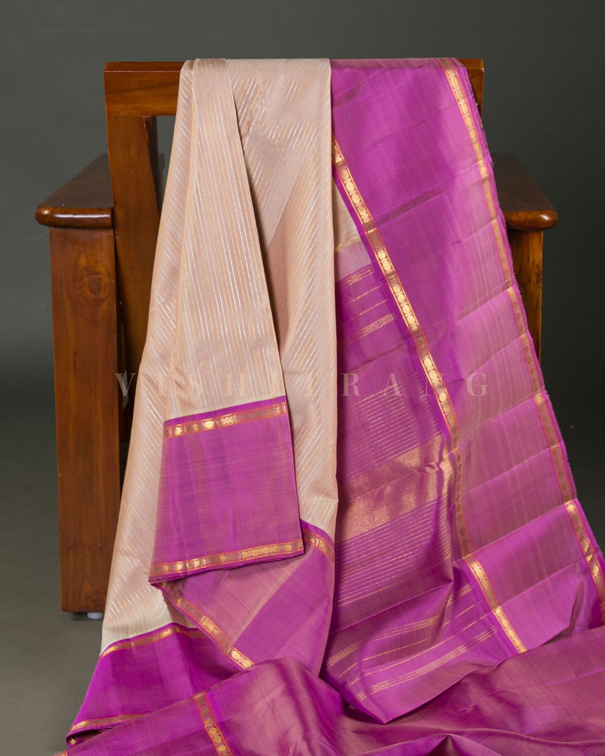 Vishitrang Ivory Kanjivaram Silk Sari NT-26-005