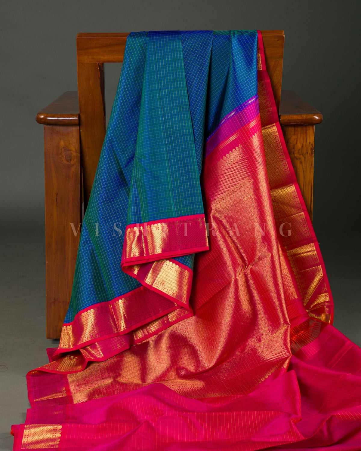 Vishitrang Blue Kanjivaram Silk Sari ML-26-011