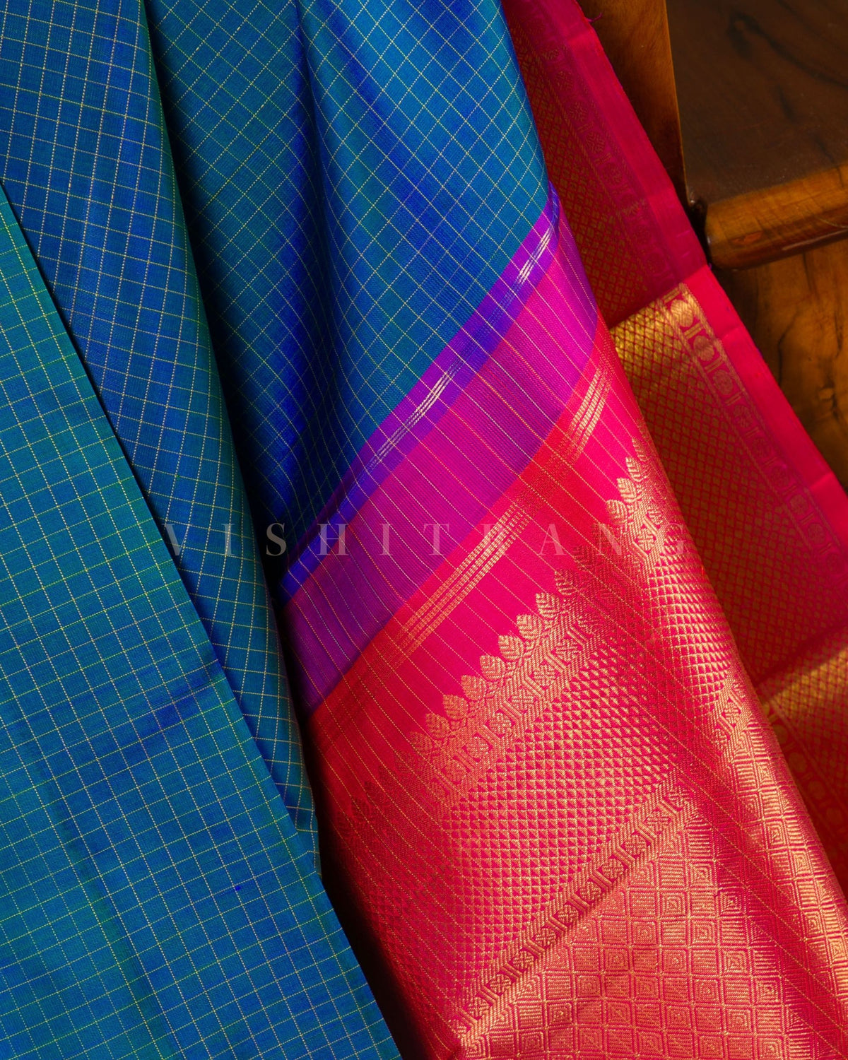 Vishitrang Blue Kanjivaram Silk Sari ML-26-011