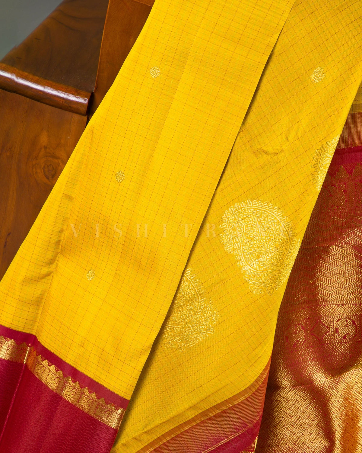 Vishitrang Yellow Kanjivaram Silk Sari ML-26-012