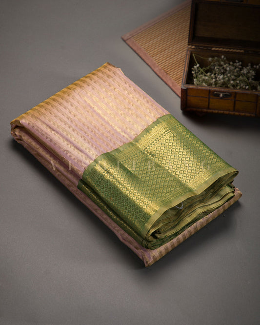 Vishitrang Baby Pink Tissue Kanjivaram Silk Sari KR-26-017