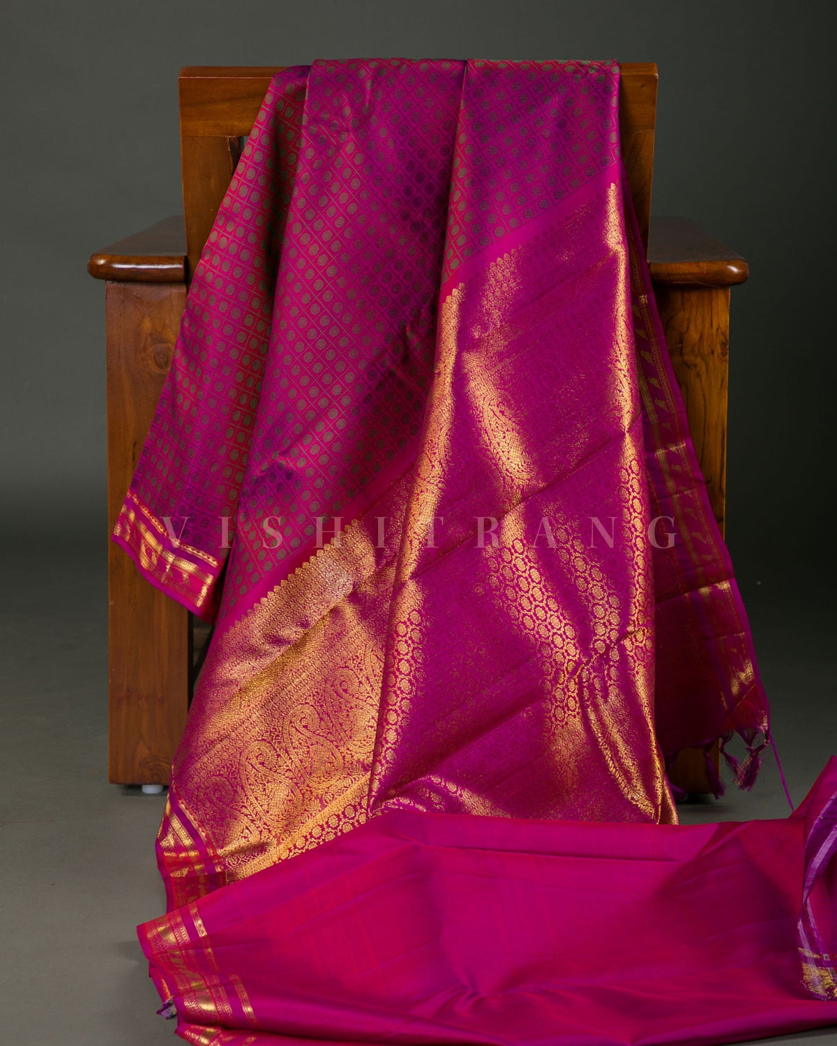Vishitrang Pink Kanjivaram Silk Sari CH-26-009