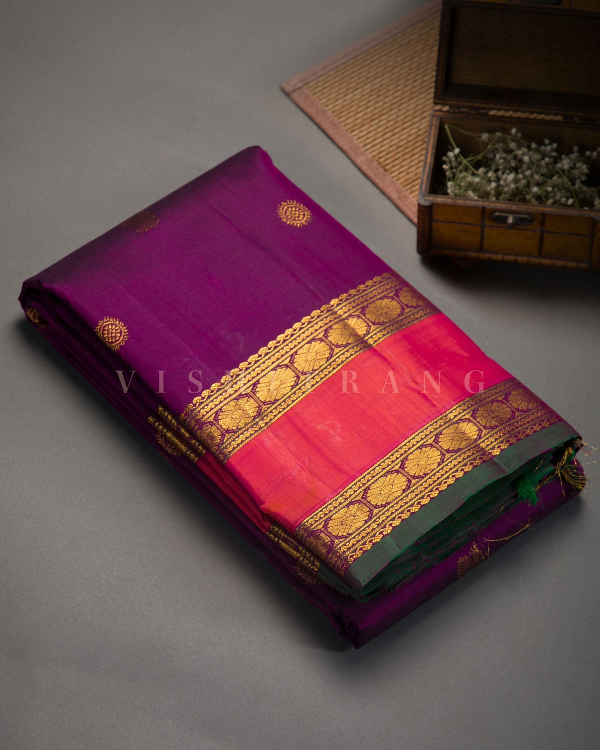 Vishitrang Purple Kanjivaram Silk Sari CH-26-007