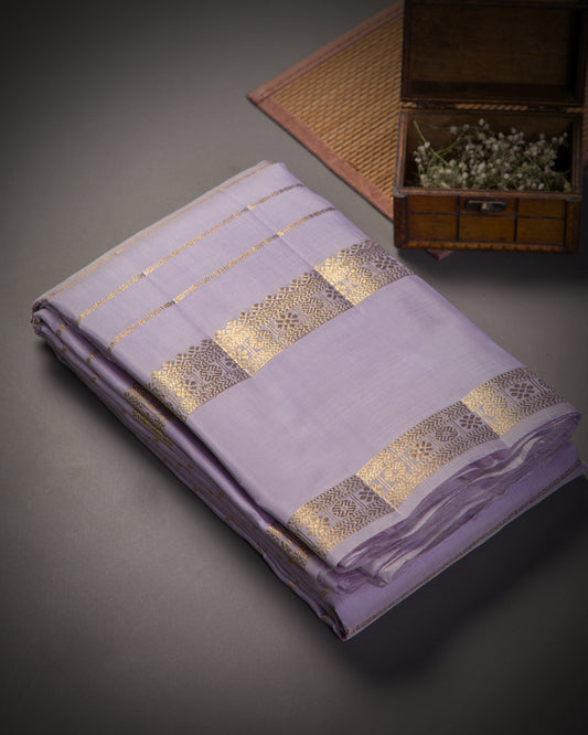 Vishitrang Lavender Kanjivaram Silk Sari ML-26-004