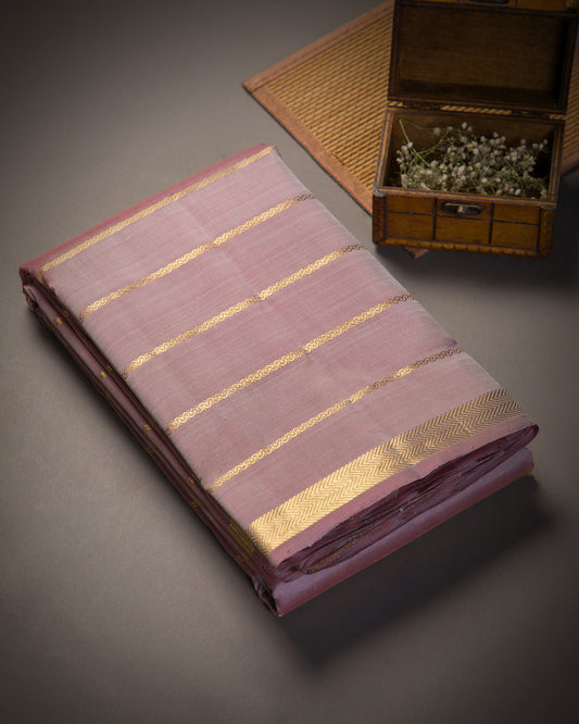 Vishitrang Lavender Kanjivaram Silk Sari ML-26-007