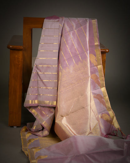 Vishitrang Lavender Kanjivaram Silk Sari ML-26-007