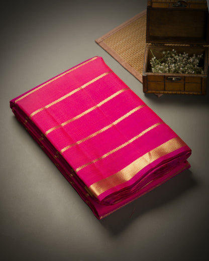 Vishitrang Pink Kanjivaram Silk Sari ML-26-008