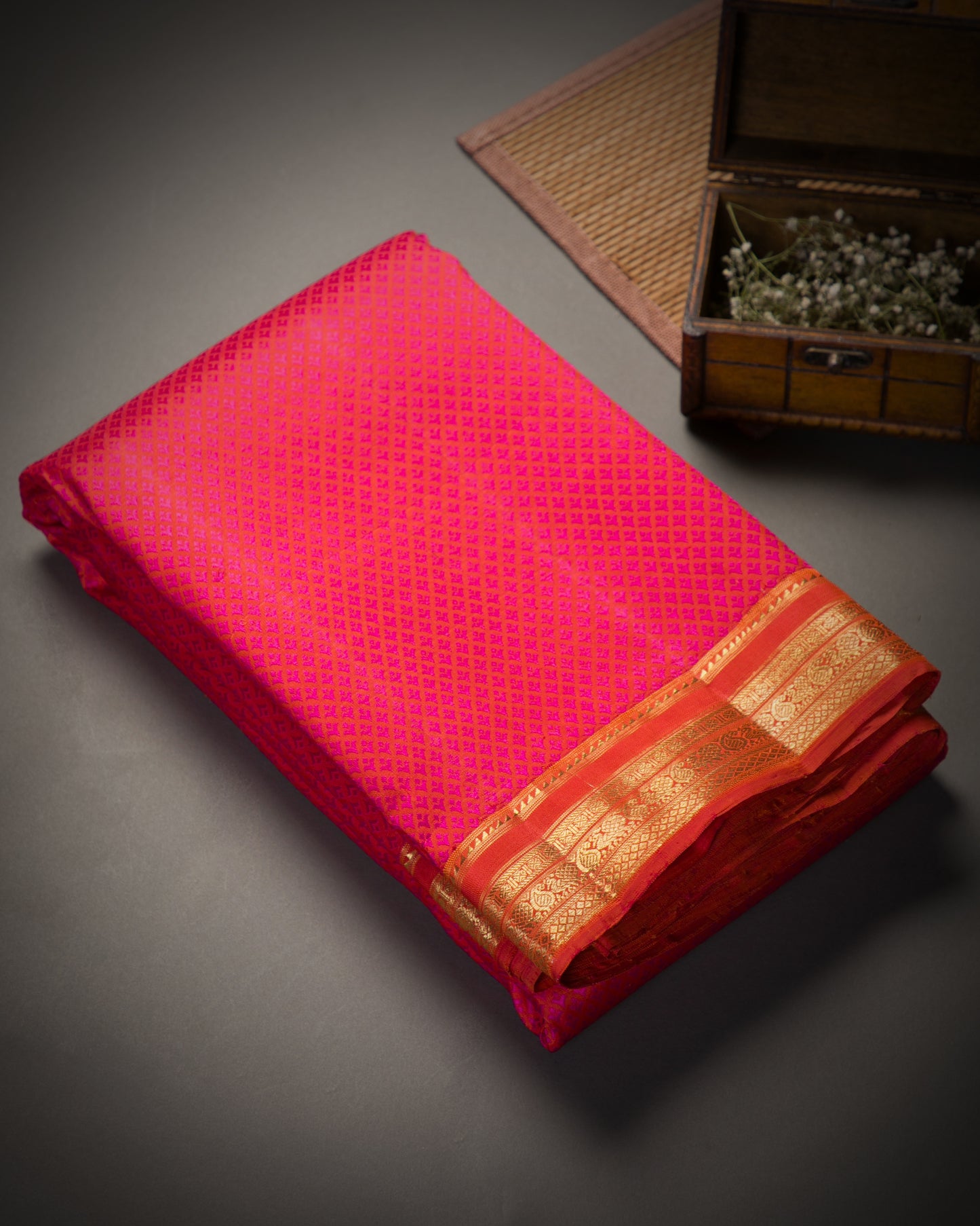 Vishitrang Pink Kanjivaram Silk Sari NT-26-001