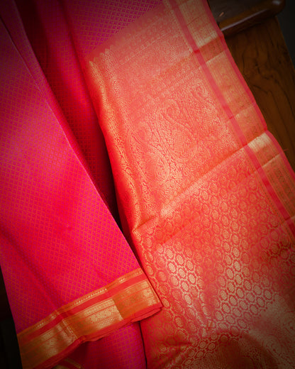 Vishitrang Pink Kanjivaram Silk Sari NT-26-001