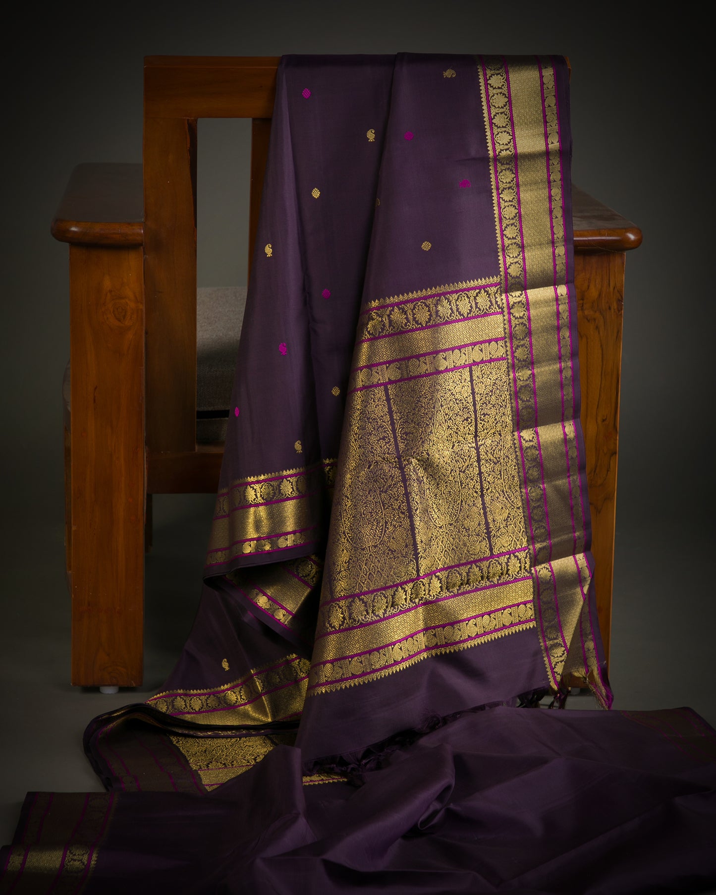 Vishitrang Purple Kanjivaram Silk Sari CH-26-003