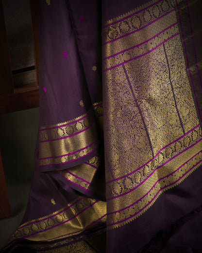Vishitrang Purple Kanjivaram Silk Sari CH-26-003