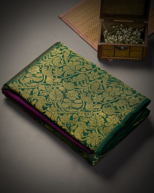 Vishitrang Purple Kanjivaram Silk Sari KR-26-003