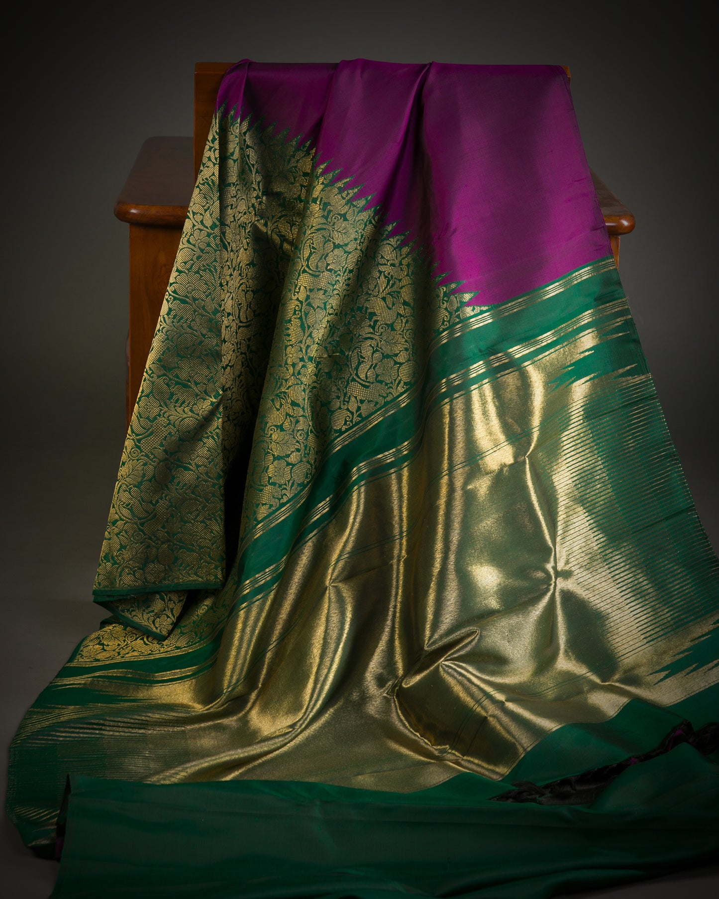 Vishitrang Purple Kanjivaram Silk Sari KR-26-003