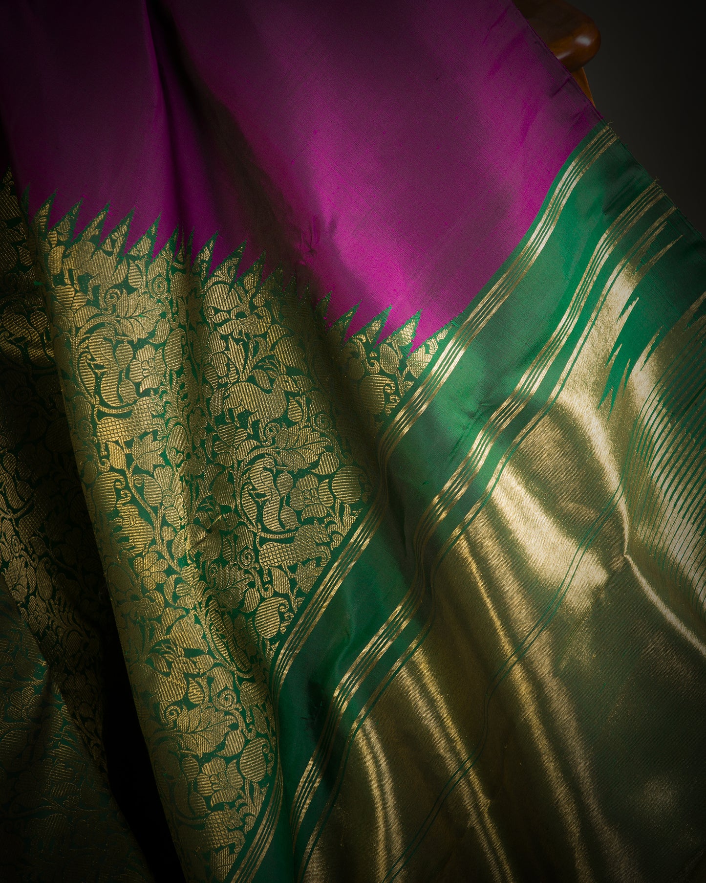 Vishitrang Purple Kanjivaram Silk Sari KR-26-003