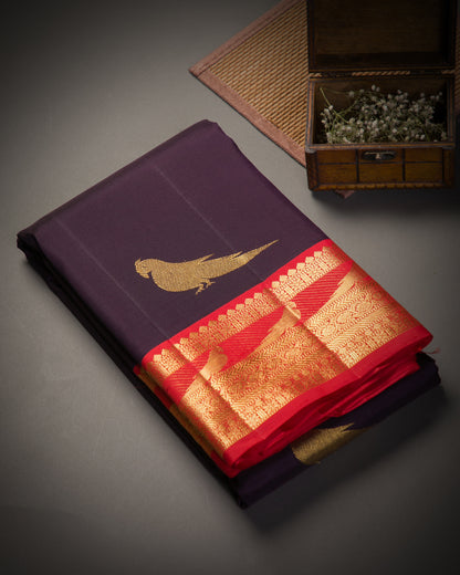 Vishitrang Purple Kanjivaram Silk Sari KR-26-010