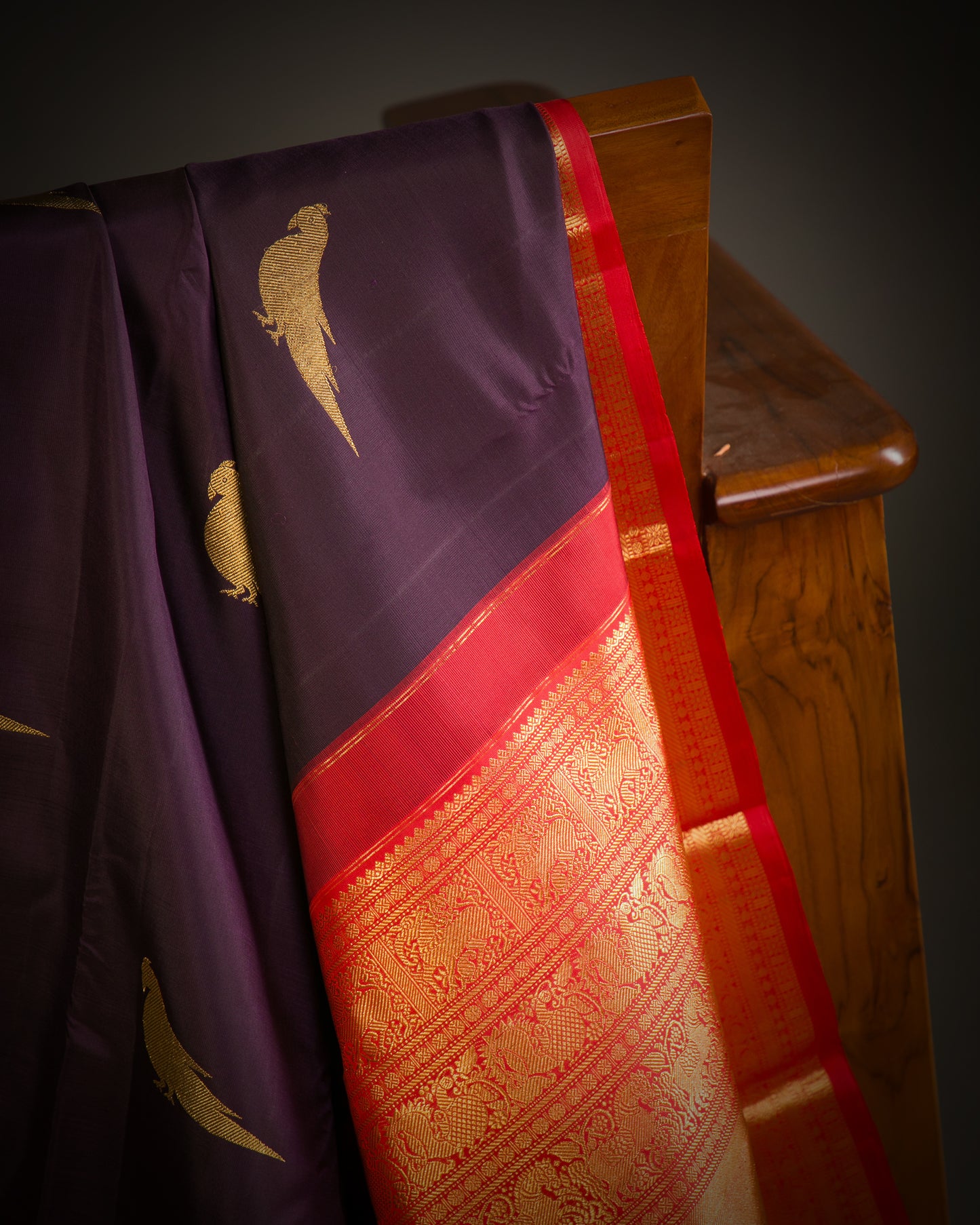 Vishitrang Purple Kanjivaram Silk Sari KR-26-010