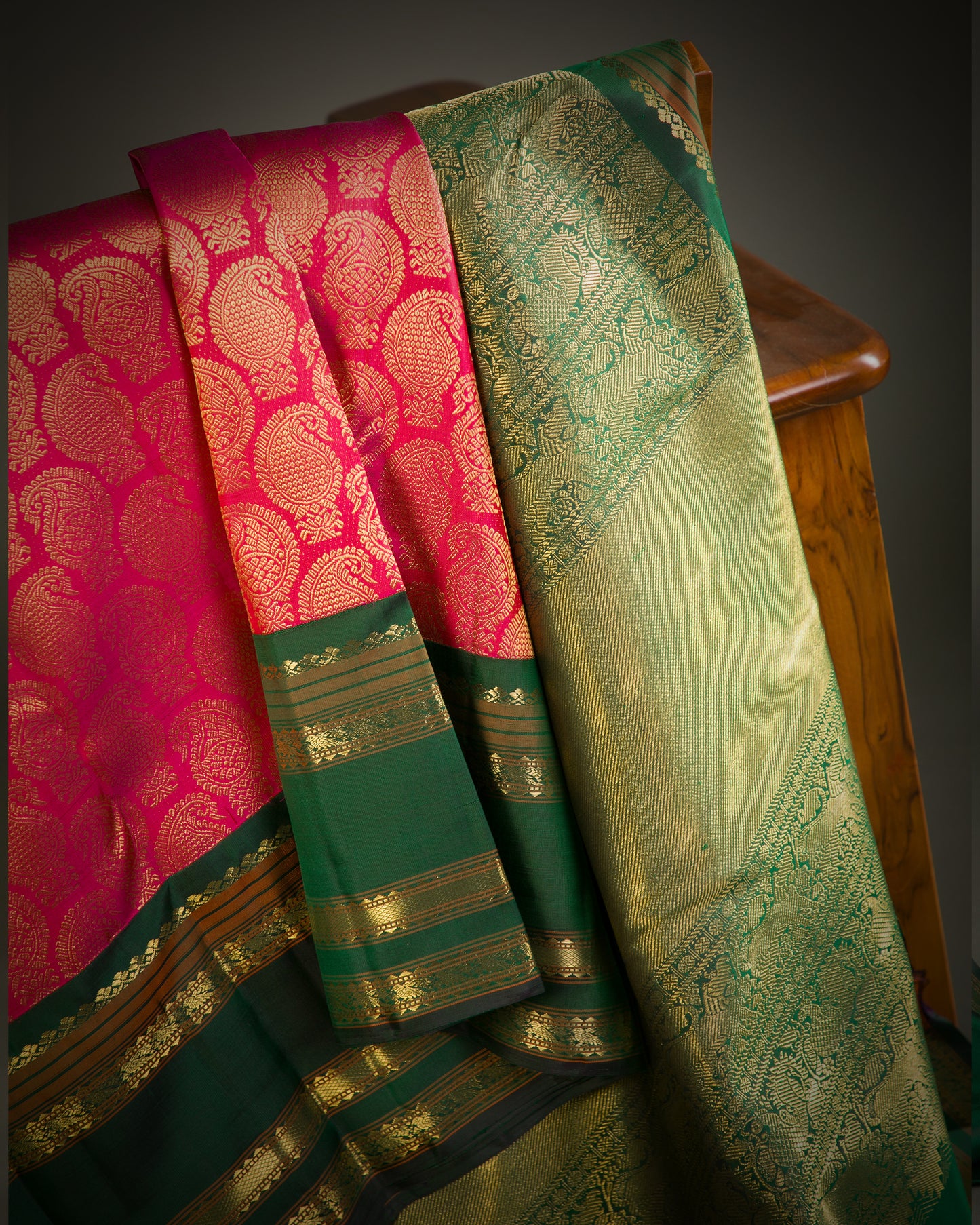 Vishitrang Rani Pink Kanjivaram Silk Sari KR-26-007