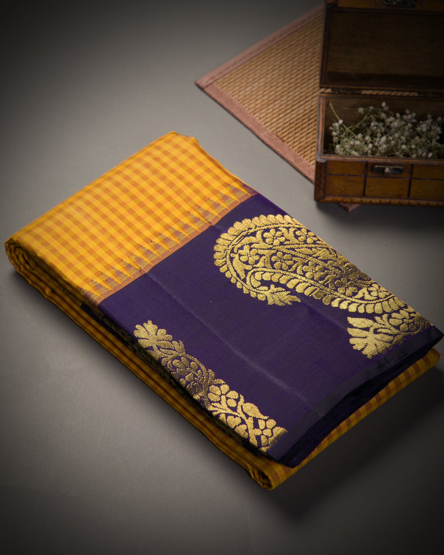 Vishitrang Yellow Kanjivaram Silk Sari ML-26-001